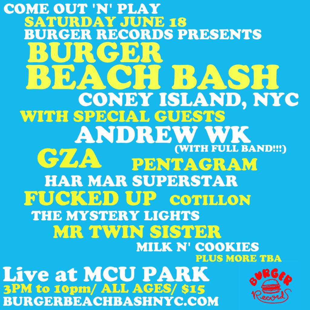 Burger Records Announces First Ever Burger Beach Bash NYC Feat. GZA
